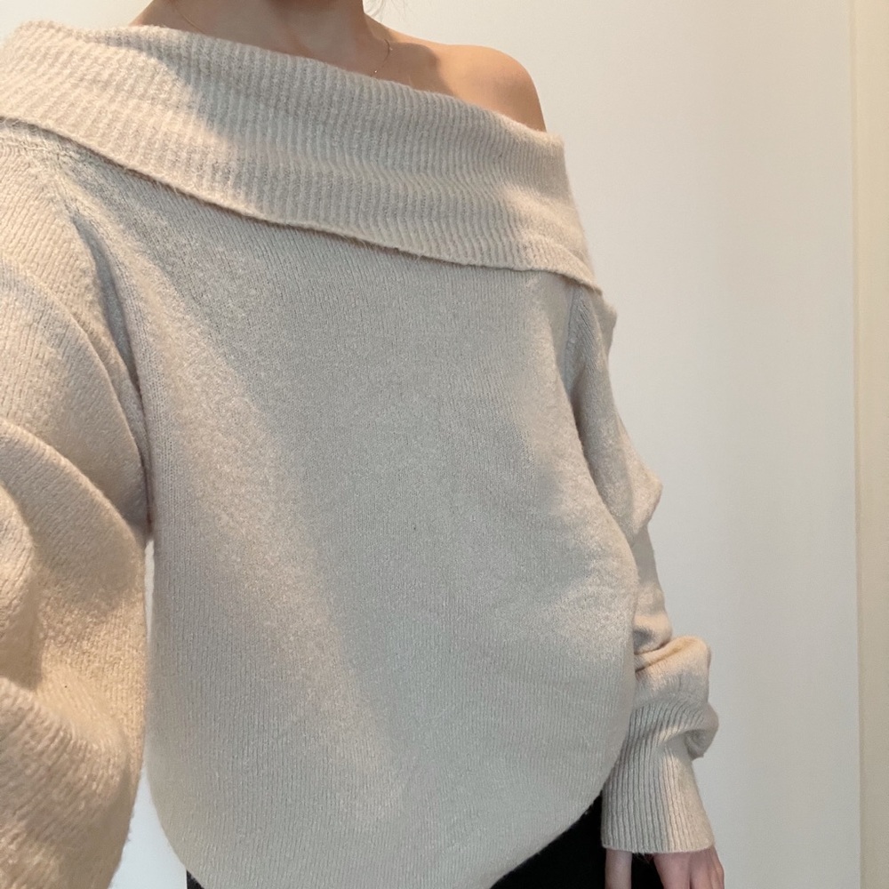 Off the shoulder sweater